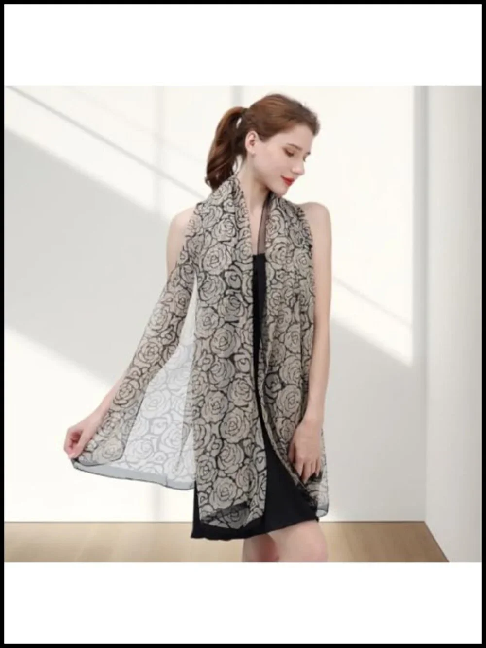 Silk Feeling Scarf for Women Lightweight Large Fashion Shawls Wrap